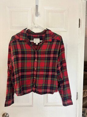 American Eagle Plaid Button Down – Women’s Size M